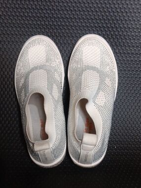 Light Gray Knit Slip-On Sneakers